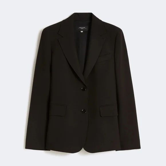 Weekend Max Mara Black Single-Breasted Tailored Blazer - Picture 4 of 9
